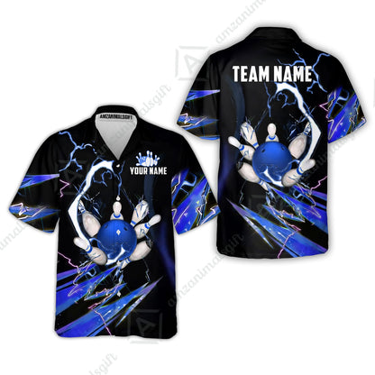 Custom Bowling Jersey Polo Shirt, Electric Strike & Neon Plasma, Custom Bowling Jersey Team Shirt For Players With Name & Team Name