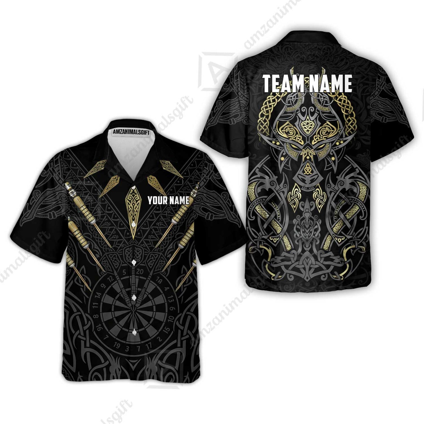 Custom Darts Team Jersey, Personalized Viking Darts Polo Shirt For Players With Name & Team Name