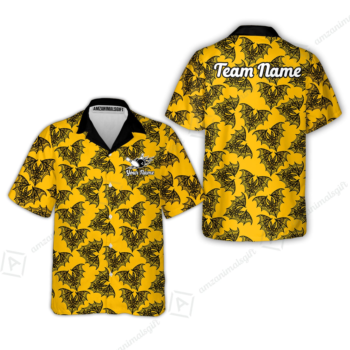 Custom Bowling Quarter Zip Polo Shirt, Lace Bats Bowling Custom Bowling Quarter Zip Team Shirt For Players With Name & Team Name