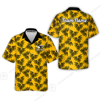 Custom Bowling Quarter Zip Polo Shirt, Lace Bats Bowling Custom Bowling Quarter Zip Team Shirt For Players With Name & Team Name