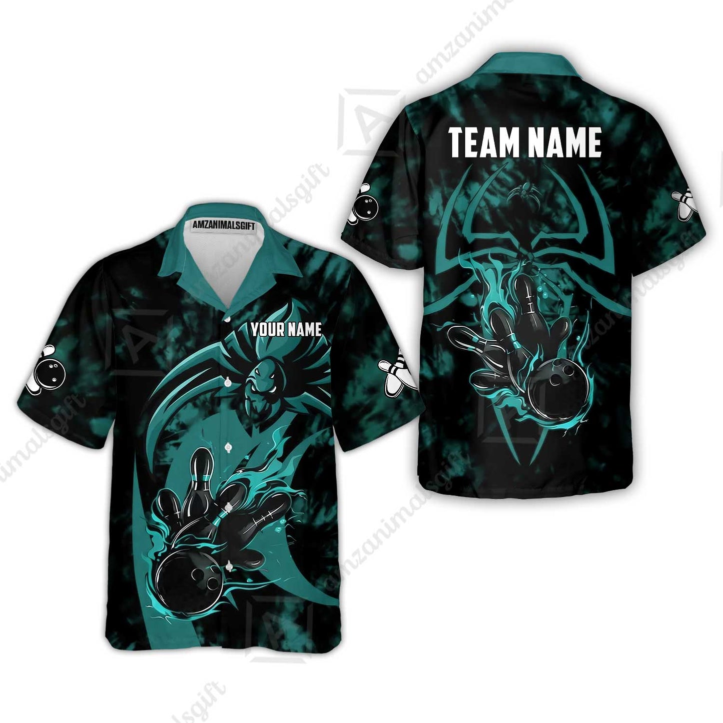Custom Bowling Jersey Polo Shirt, Neon Venom Spider Monster, Custom Bowling Jersey Team Shirt For Players With Name and Team Name