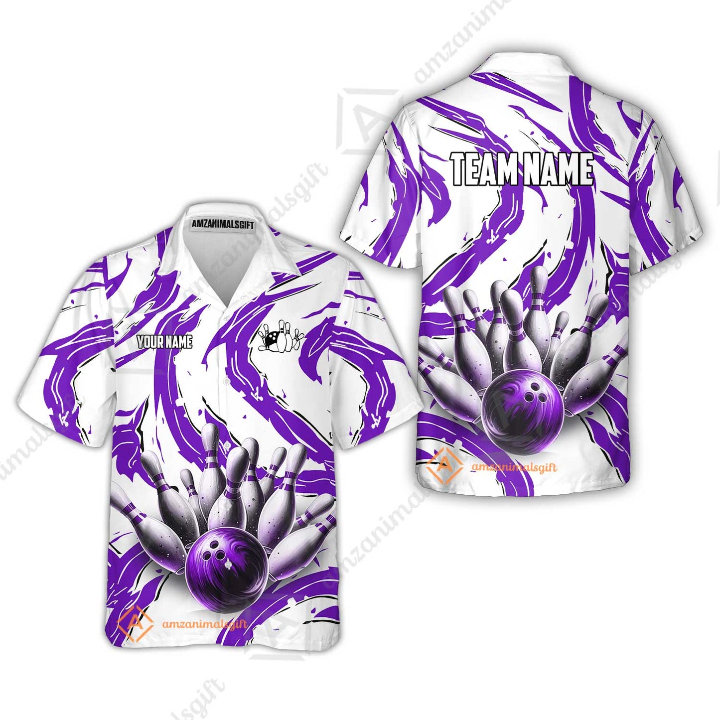 Custom Sport Bowling Team Jersey, Sport Bowling Jersey Multicolor Polo Quarter-Zip Shirts, Bowling Uniforms Jerseys, Custom Name And Team Name