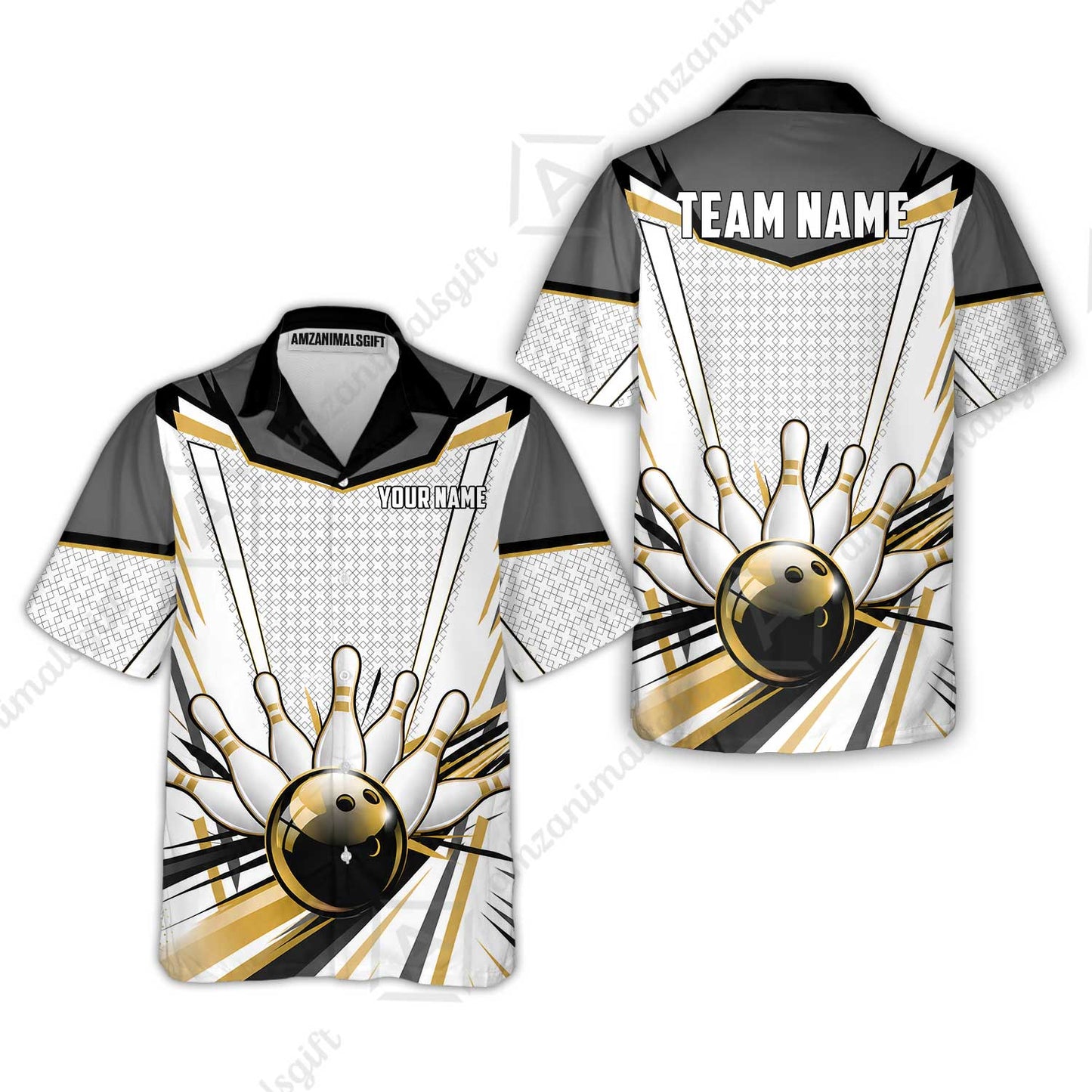Customized Golden Cyber Strike Bowling Jersey, Custom Name And Team Name For Bowlers