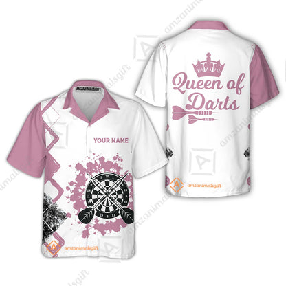Customized Darts Women Polo Shirt, Queen of Darts Team Shirt, Personalized Name Polo Shirt For Women - Perfect Gift For Darts Lovers, Darts Players