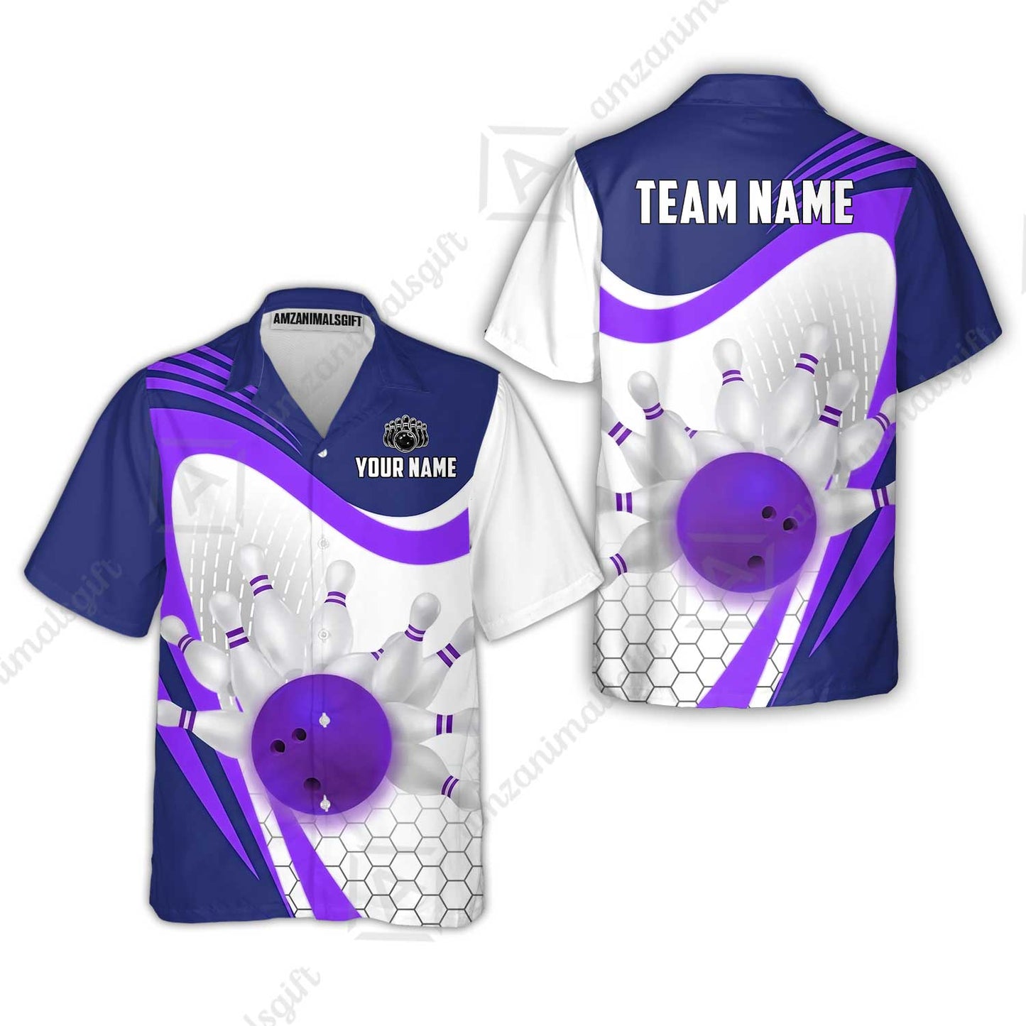 Custom Bowling Jersey Polo Shirt, Geometric Streamline & Fresh Mint, Custom Bowling Jersey Team Shirt For Players With Name & Team Name