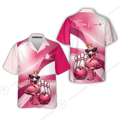 Custom Women Jersey Shirt, Pink Diva Flamingo Bowling, Custom Bowling Jersey Team Shirt For Players With Name & Team Name