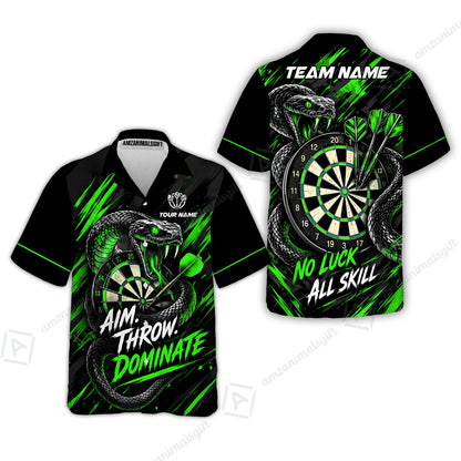 Customized Darts Team Jersey, Personalized Snake Darts Abstract Background Polo Shirt For Players With Name & Team Name