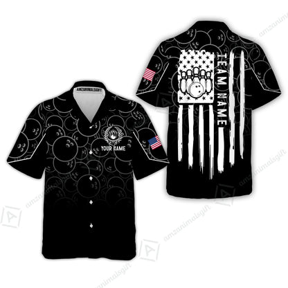 Custom Bowling Jersey Polo Shirt, Vibrant Kelly Ball Pattern Flag, Custom Bowling Jersey Team Shirt For Players With Name and Team Name