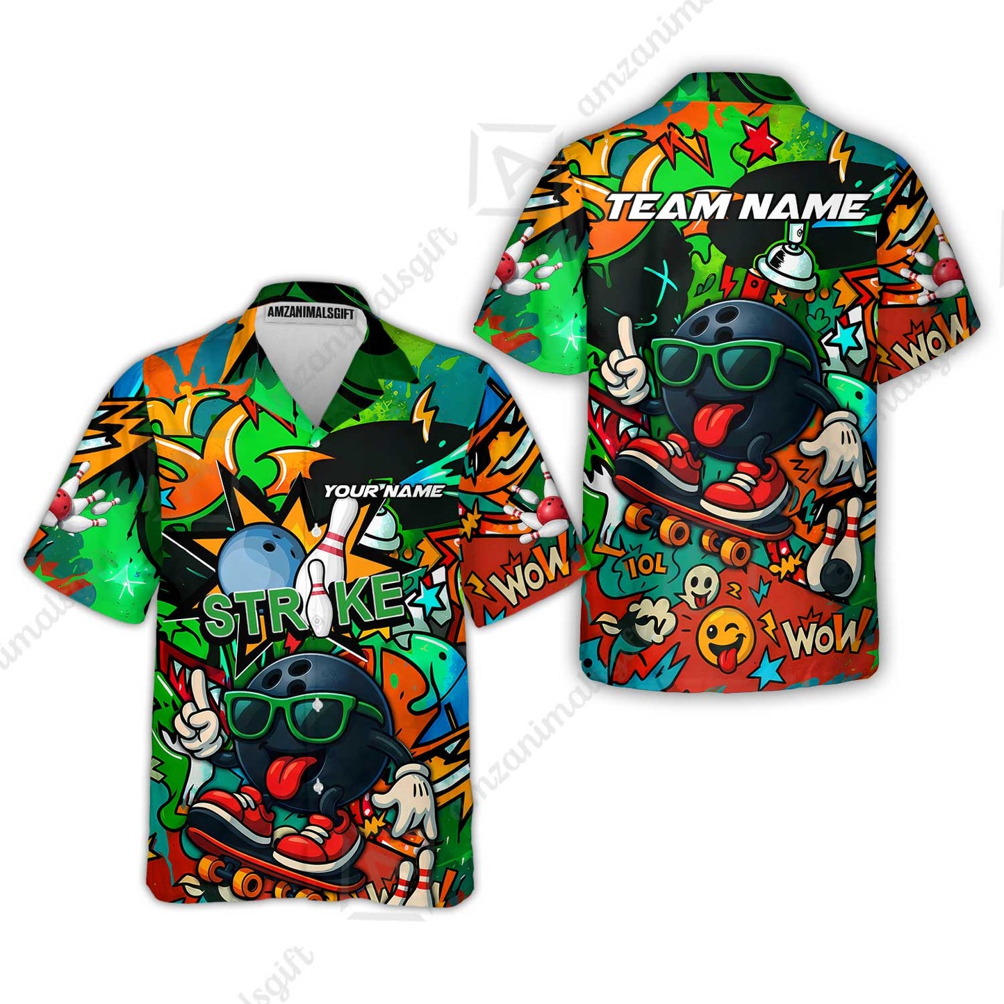 Customized Skater Bowler Bowling Jersey, Custom Name And Team Name For Bowlers