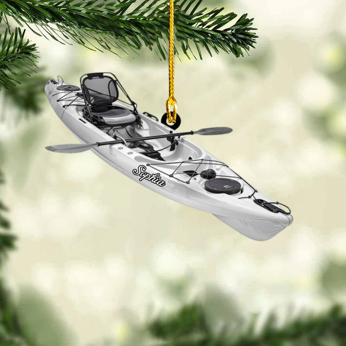 Personalized Kayak Sport Flat Acrylic Ornament, Meaningful Ornament Gifts For Water Sports Enthusiasts, Son, Daughter