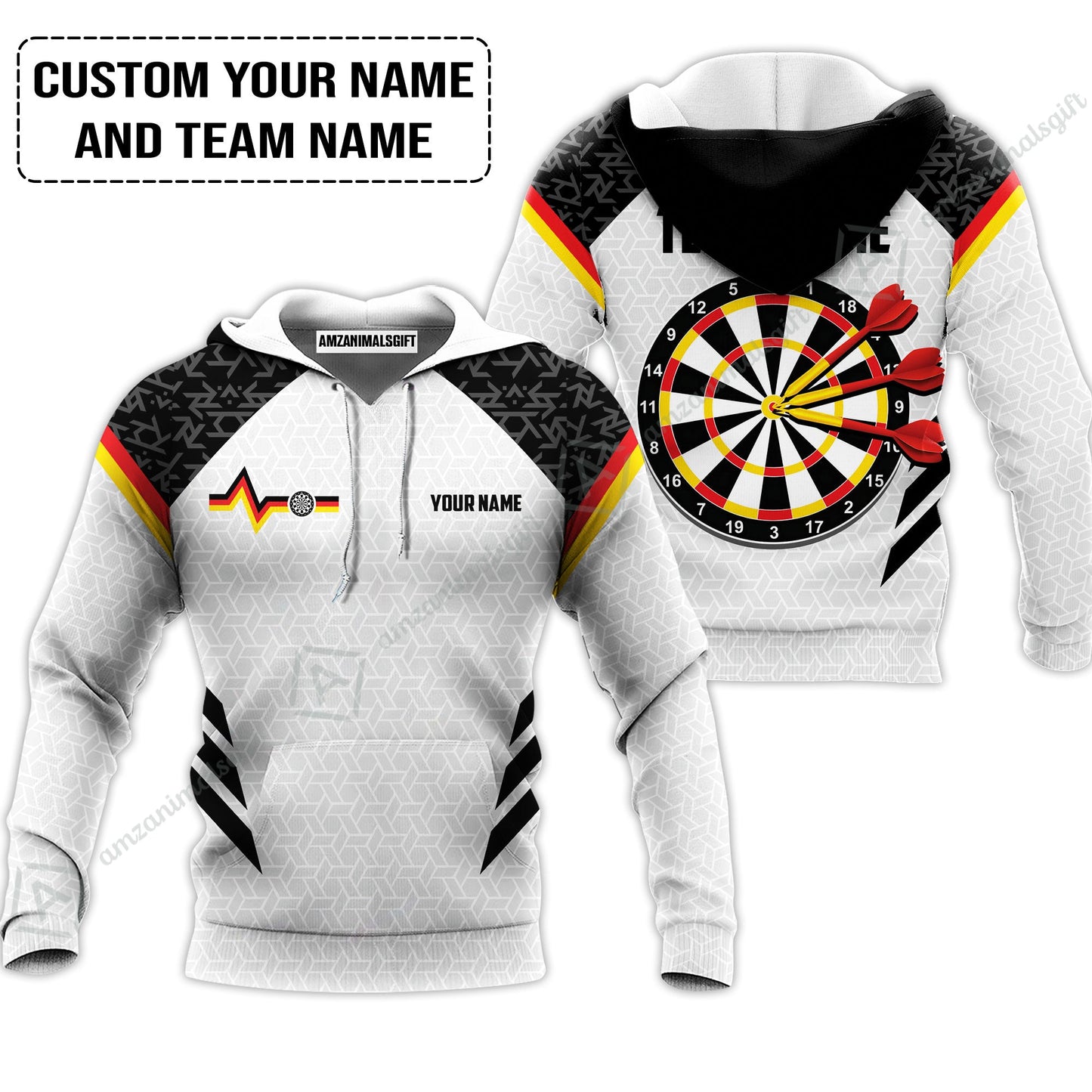 Custom Germany Darts Long Polo Shirt, Personalized Darts For Team Long Polo Shirt