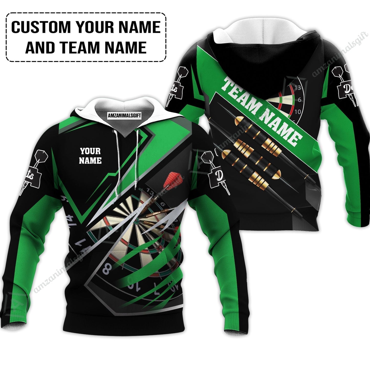 Personalized Darts T-Shirt - Custom Name & Team Name Darts T-Shirt