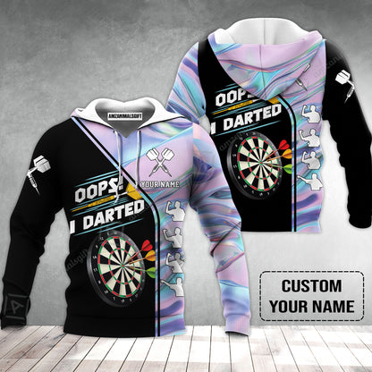 Customized Darts Hoodie, Dartboard, I Darted, Personalized Name Hoodie
