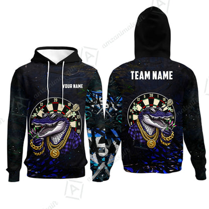 Custom Darts Team Jersey, Personalized Alligator Dart Jersey Shirt For Players With Name & Team Name