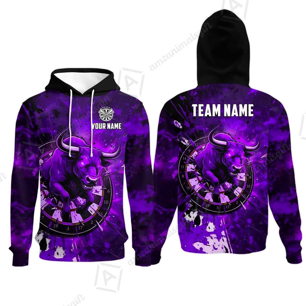 Custom Darts Team Jersey, Personalized Raging Bull Jersey Shirt For Players With Name & Team Name