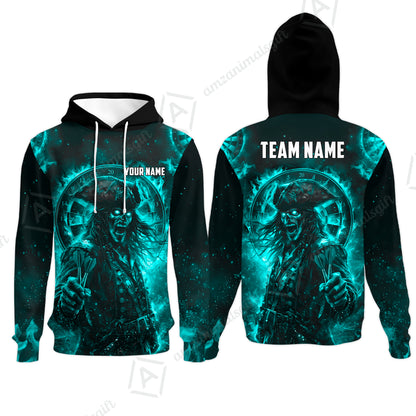 Custom Darts Jersey Polo Shirt, Ghost Pirate, Custom Dart Jersey Team Shirt For Players With Name & Team Name