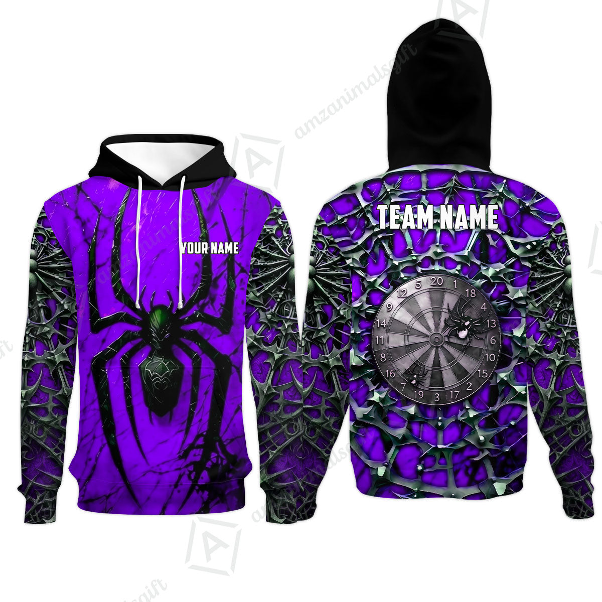 Custom Darts Jersey Polo Shirt, Gothic Widow Spiderweb, Custom Dart Jersey Team Shirt For Players With Name & Team Name