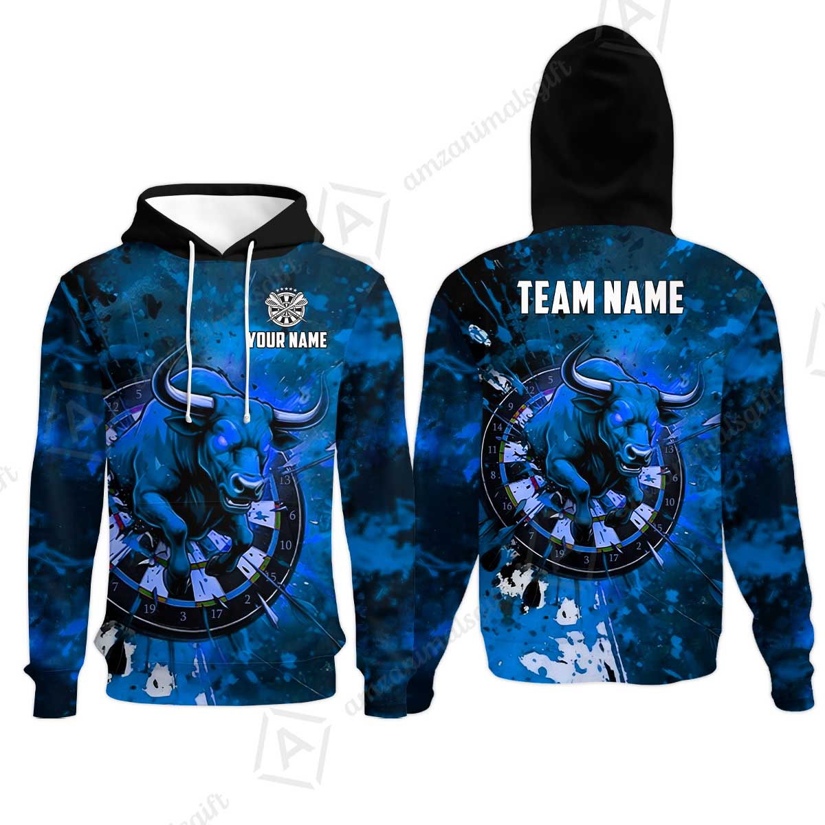 Custom Darts Team Jersey, Personalized Raging Bull Jersey Shirt For Players With Name & Team Name