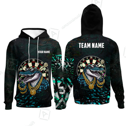 Custom Darts Team Jersey, Personalized Alligator Dart Jersey Shirt For Players With Name & Team Name