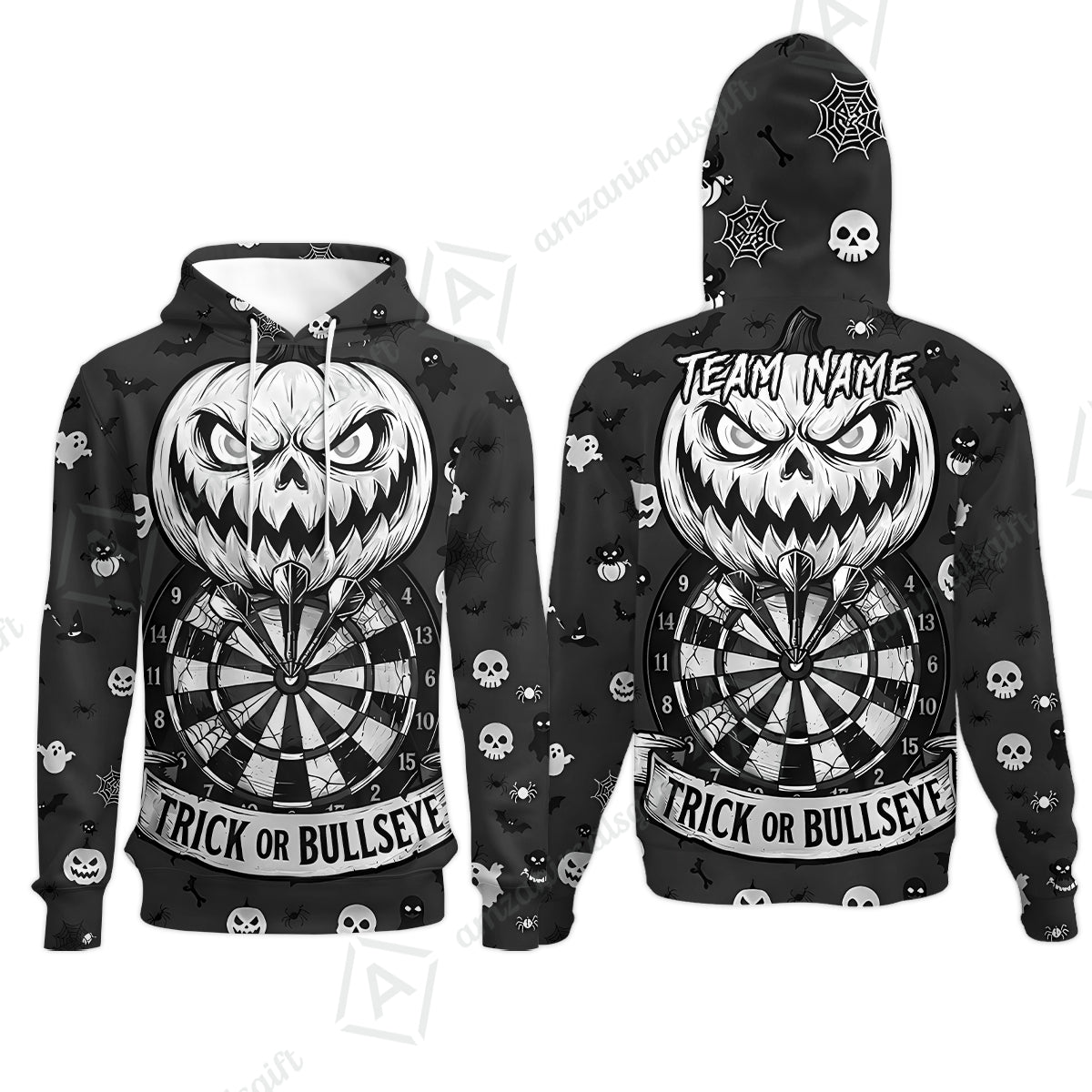 Hoodie||Black White