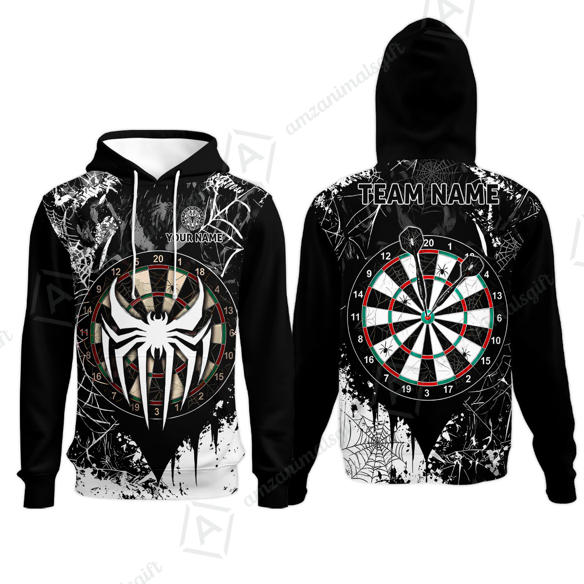 Hoodie||Black White