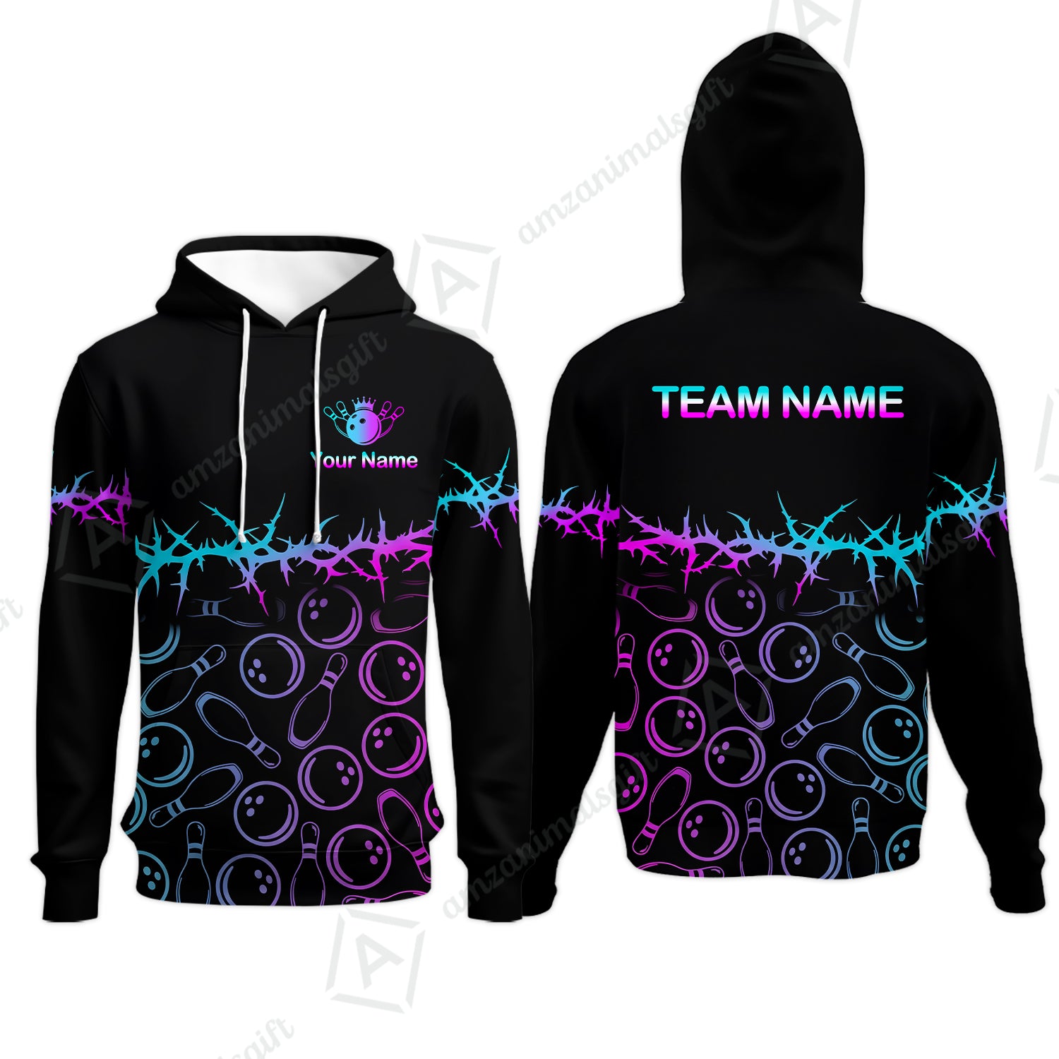 Hoodie||Blue - Purple