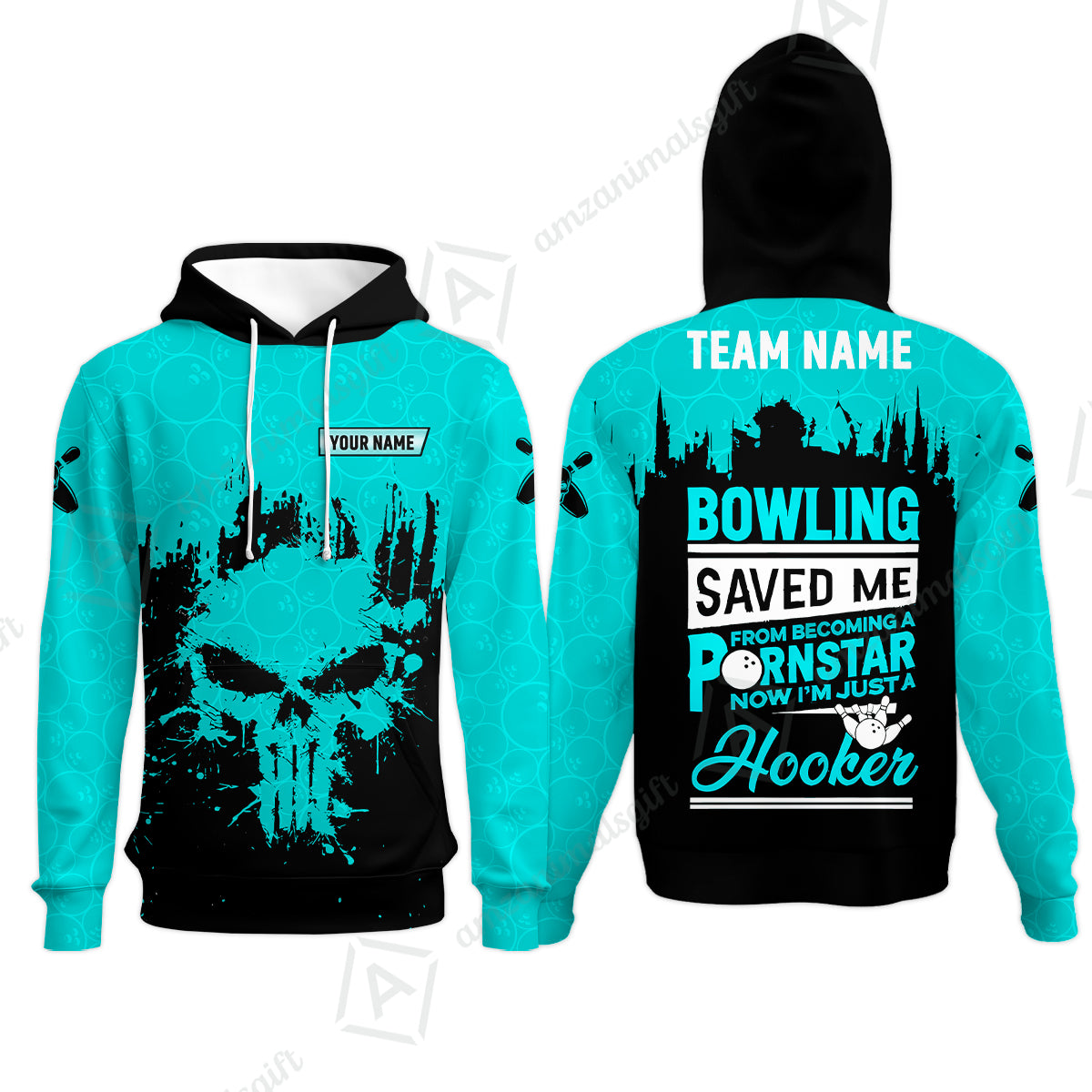 Hoodie||Cyan