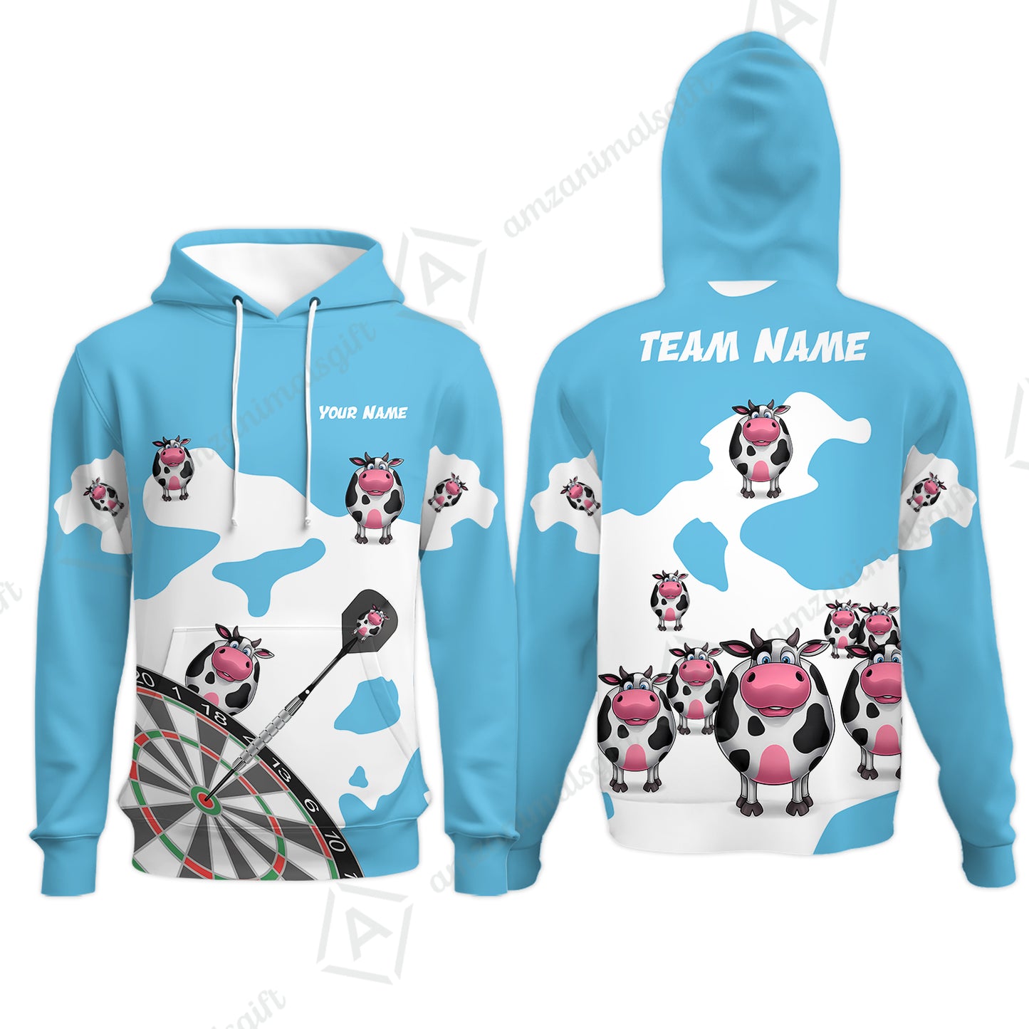 Hoodie||Cyan