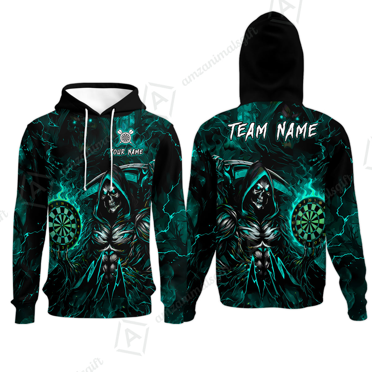 Hoodie||Cyan