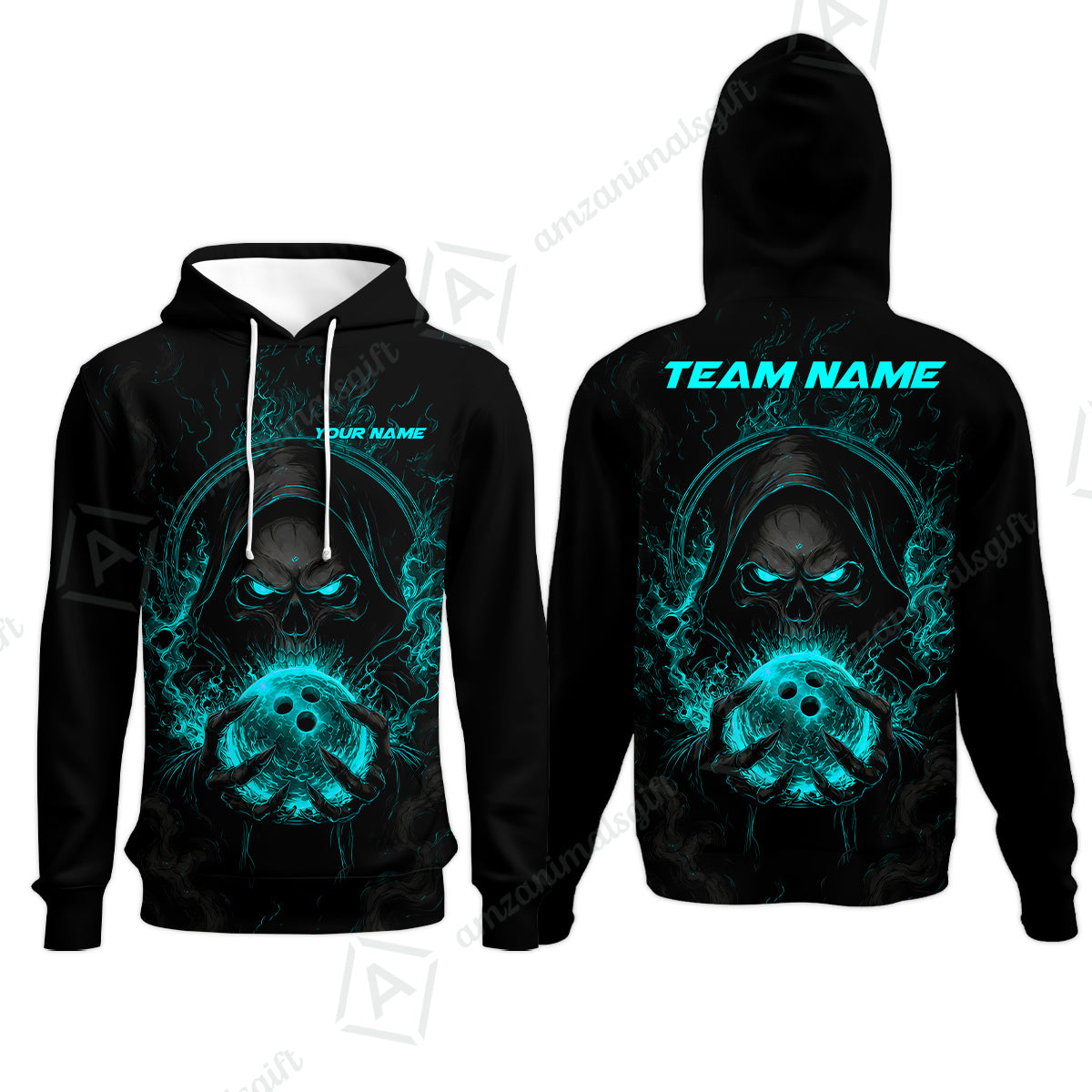 Hoodie||Cyan
