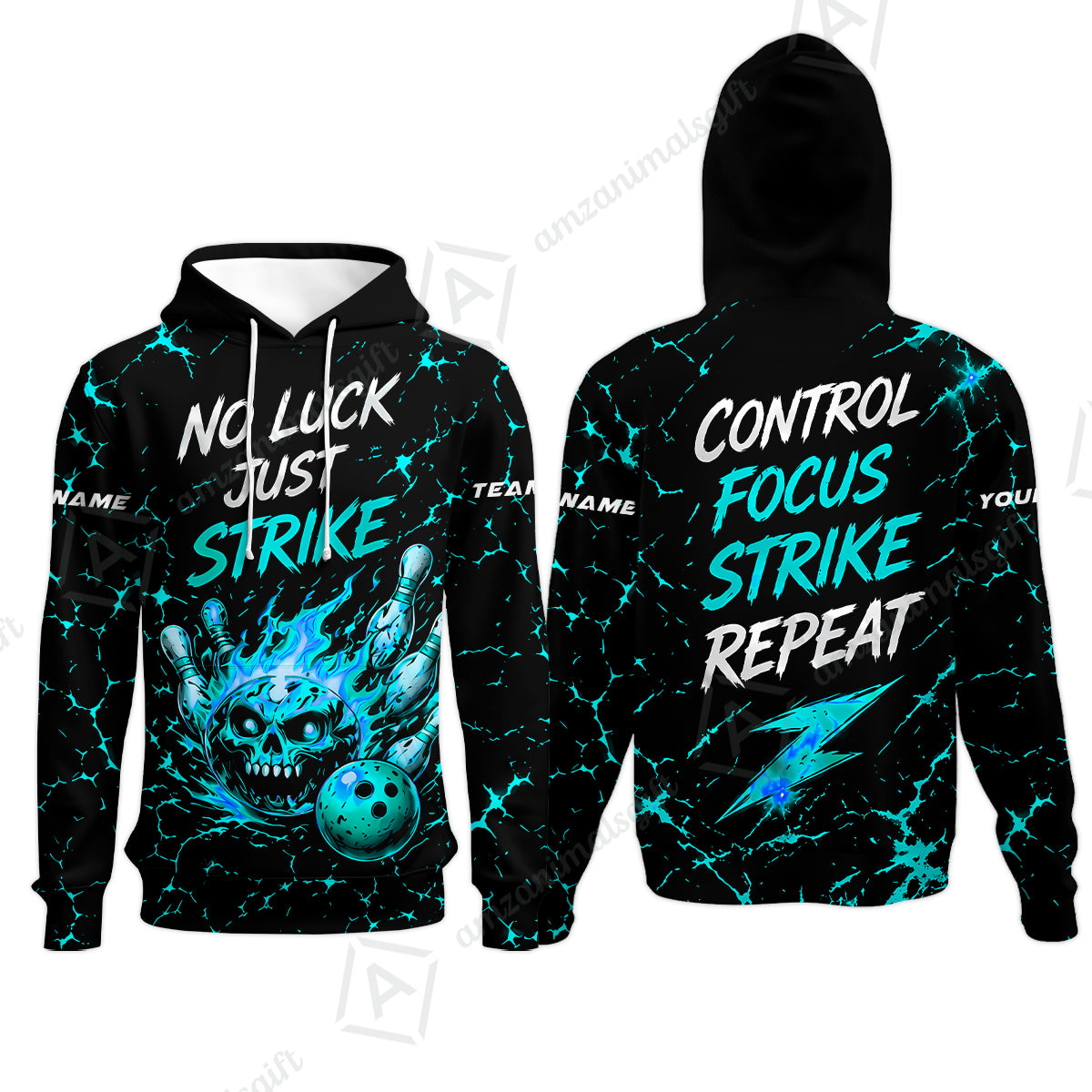 Hoodie||Cyan