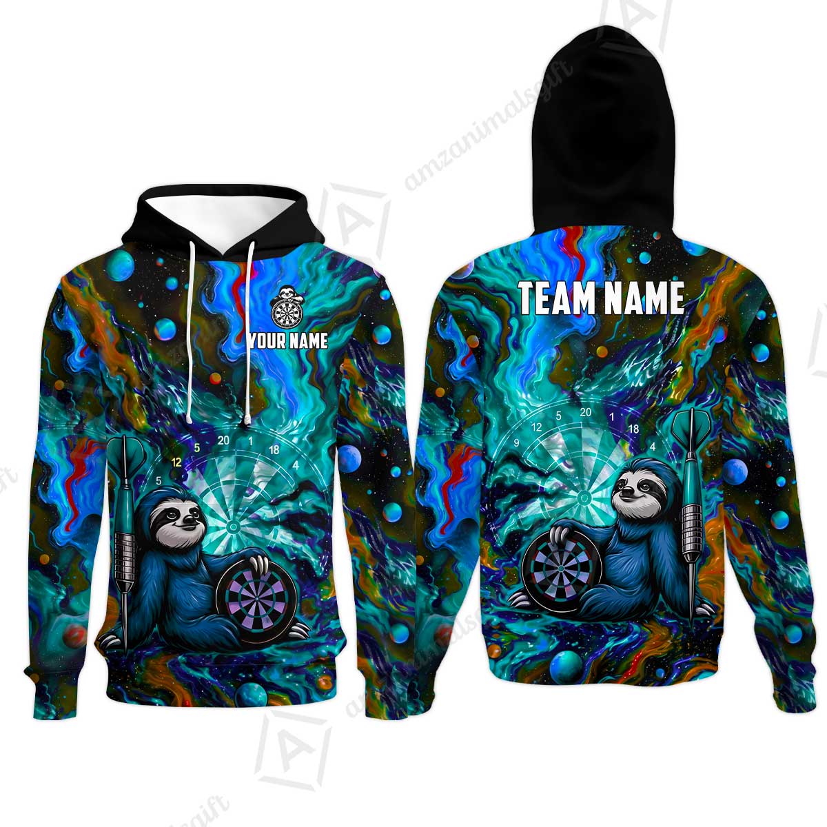 Hoodie||Cyan