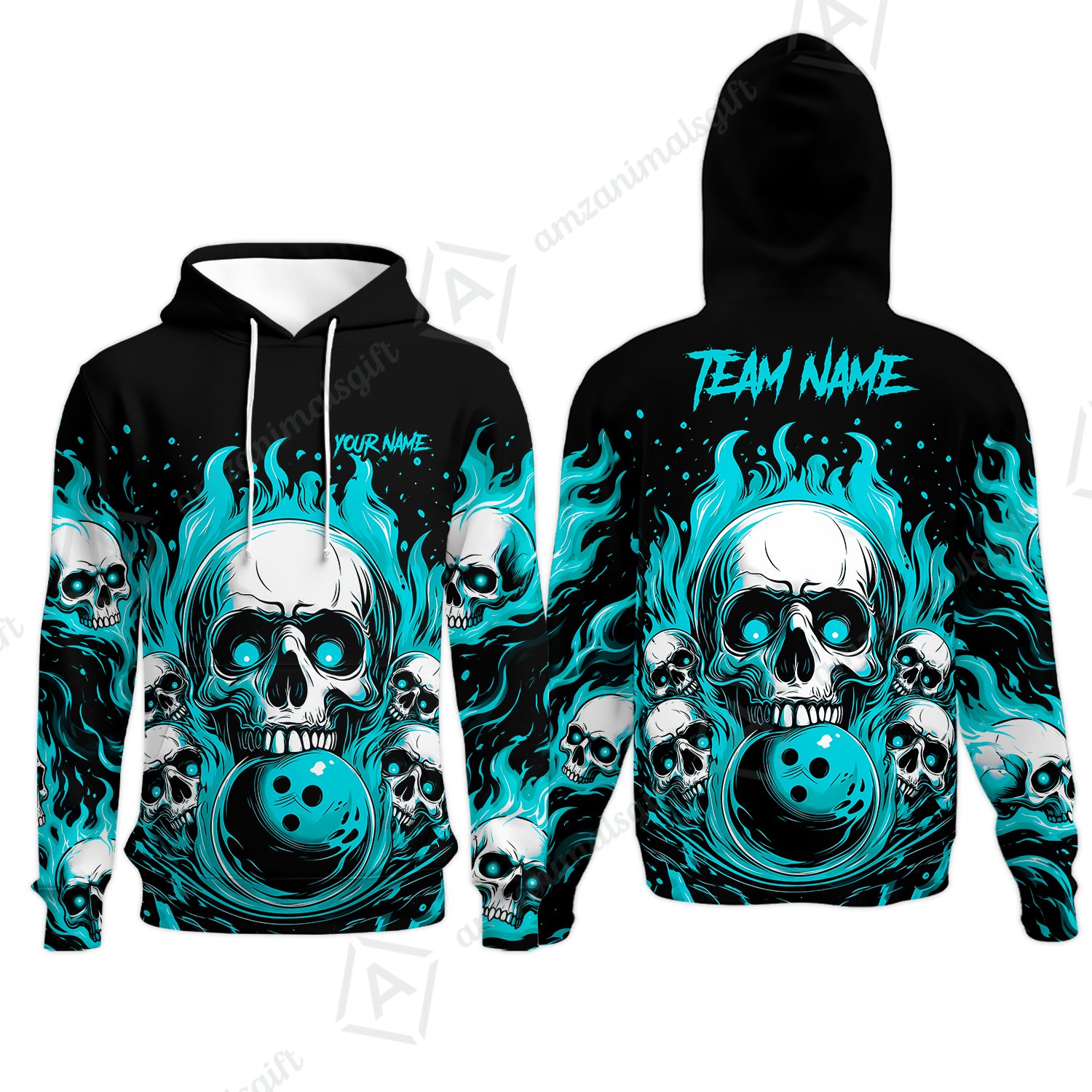 Hoodie||Cyan
