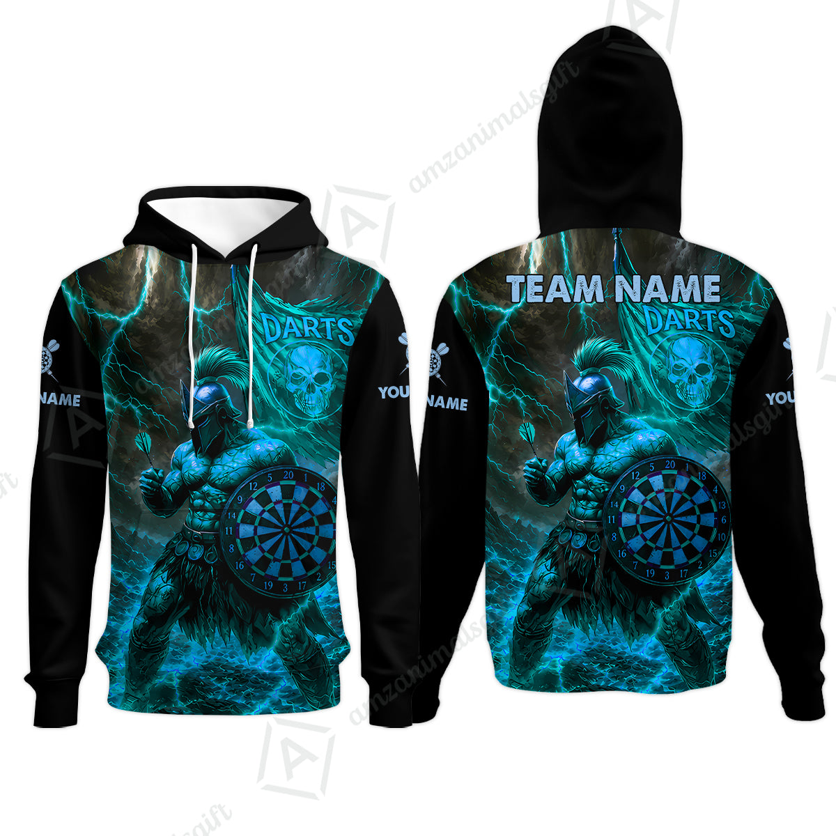 Hoodie||Cyan