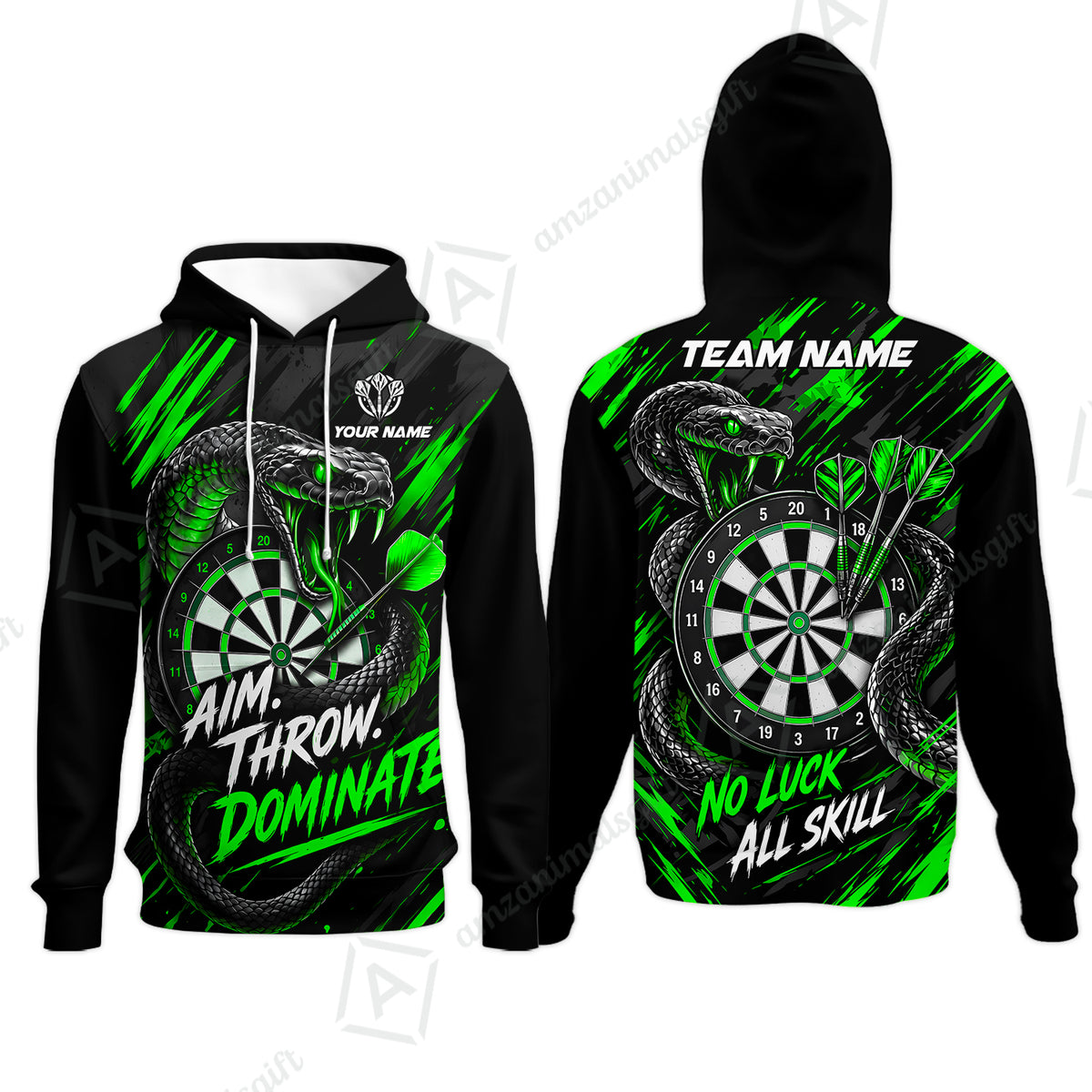 Customized Darts Team Jersey, Personalized Snake Darts Abstract Background Polo Shirt For Players With Name & Team Name