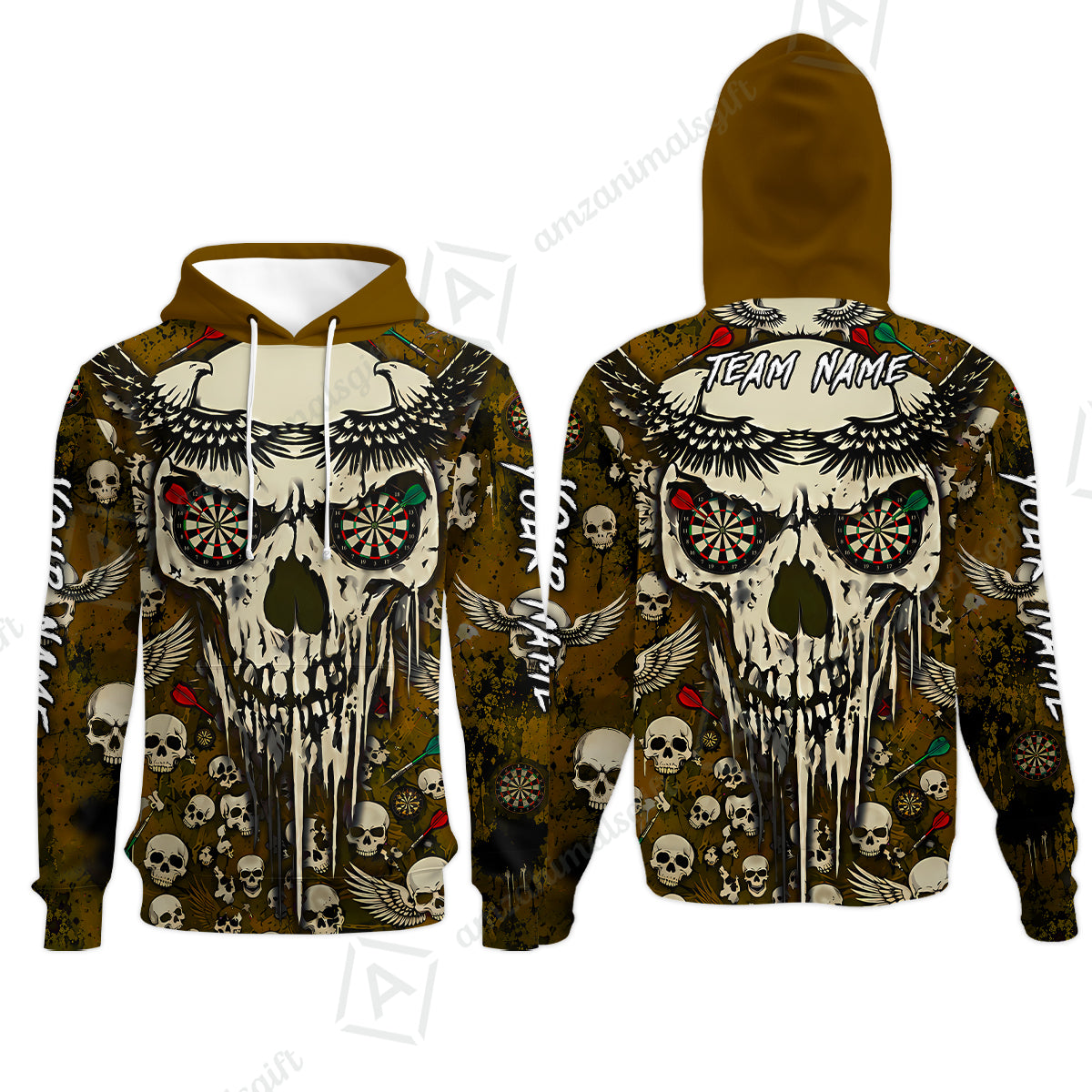 Hoodie||Olive Brown