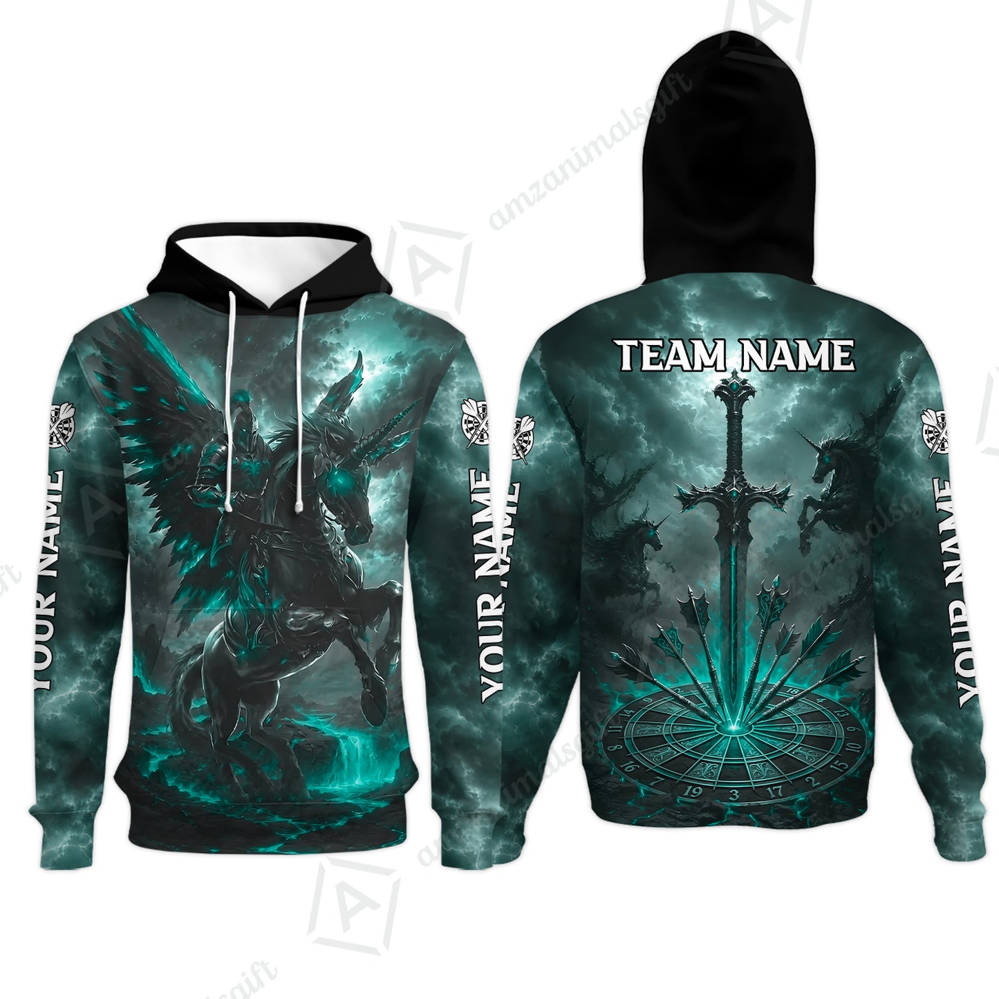 Hoodie||Turquoise