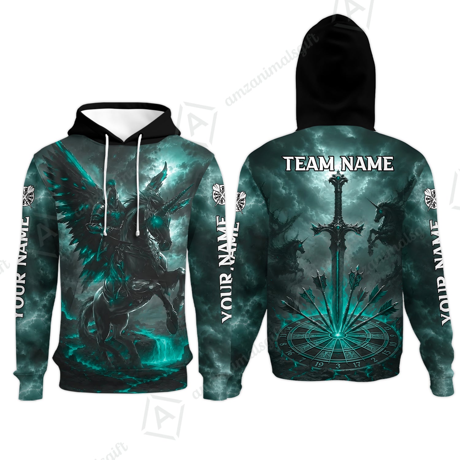 Hoodie||Turquoise