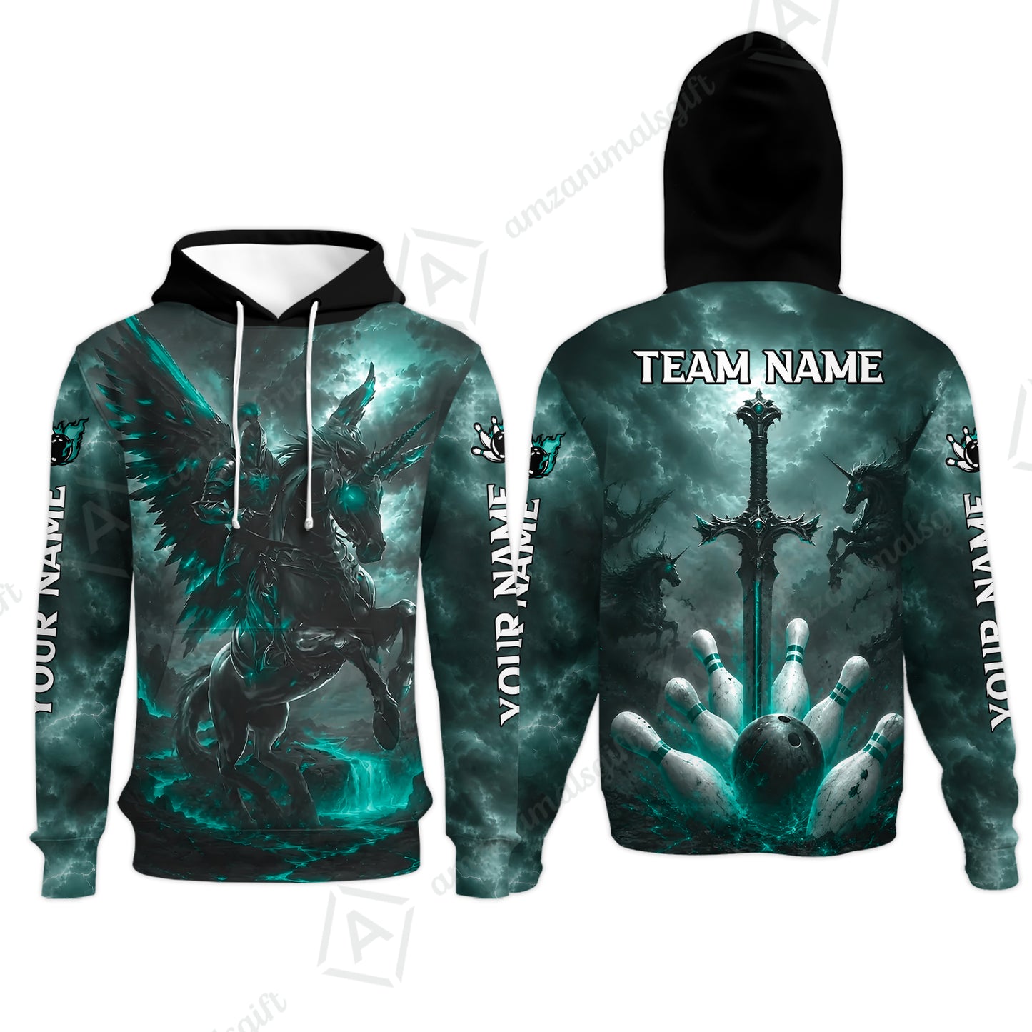 Hoodie||Turquoise