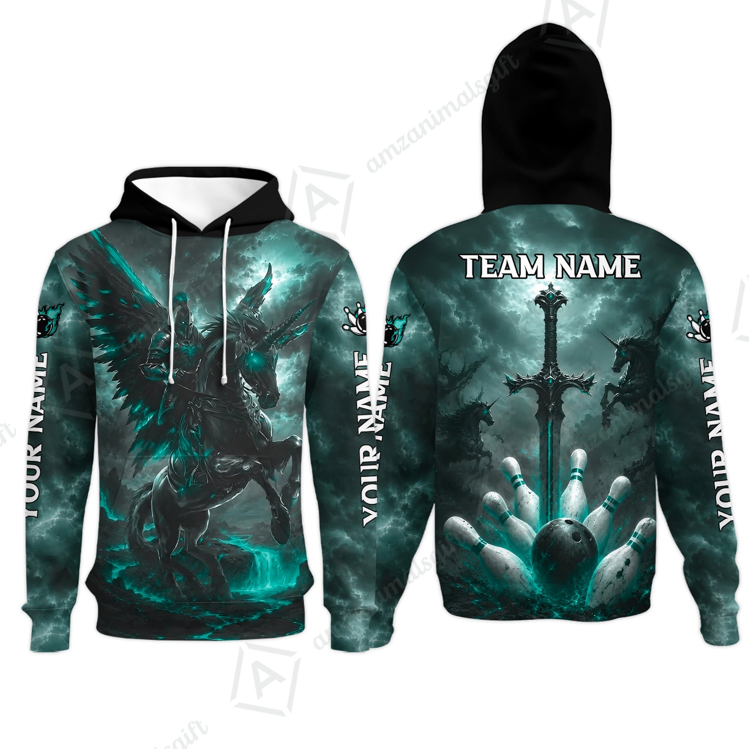 Hoodie||Turquoise
