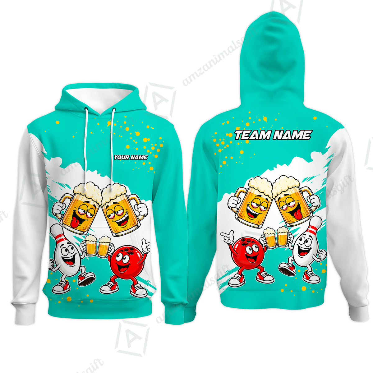 Hoodie||Turquoise