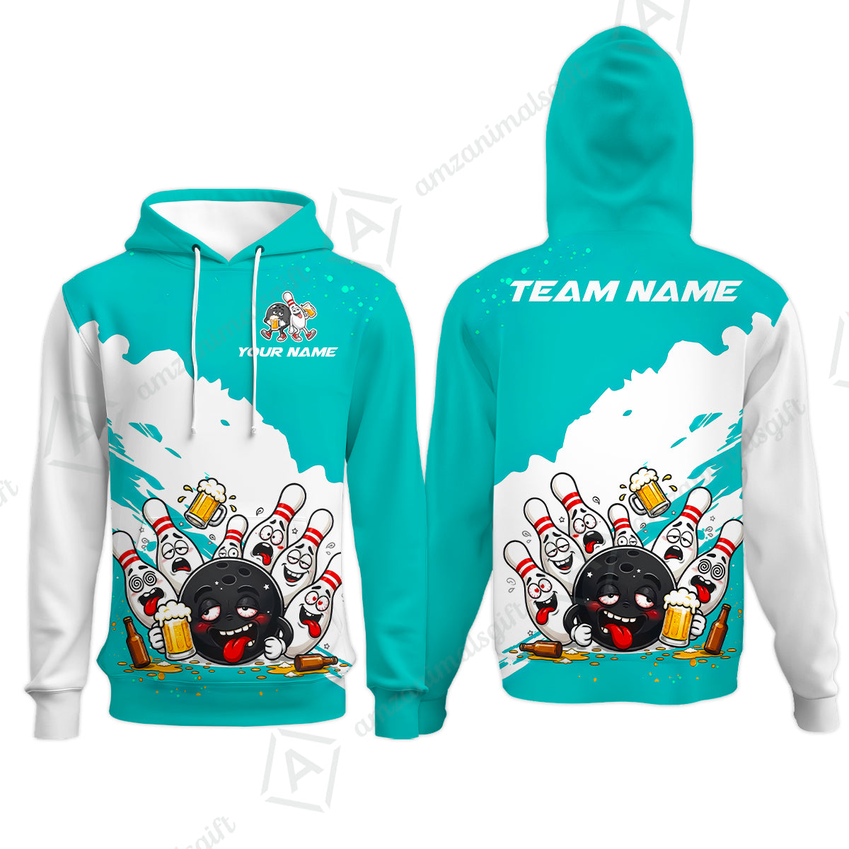 Hoodie||Turquoise