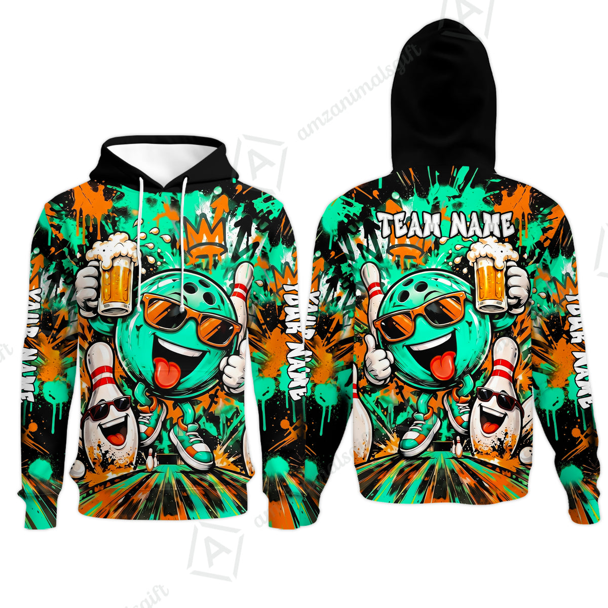 Hoodie||Turquoise