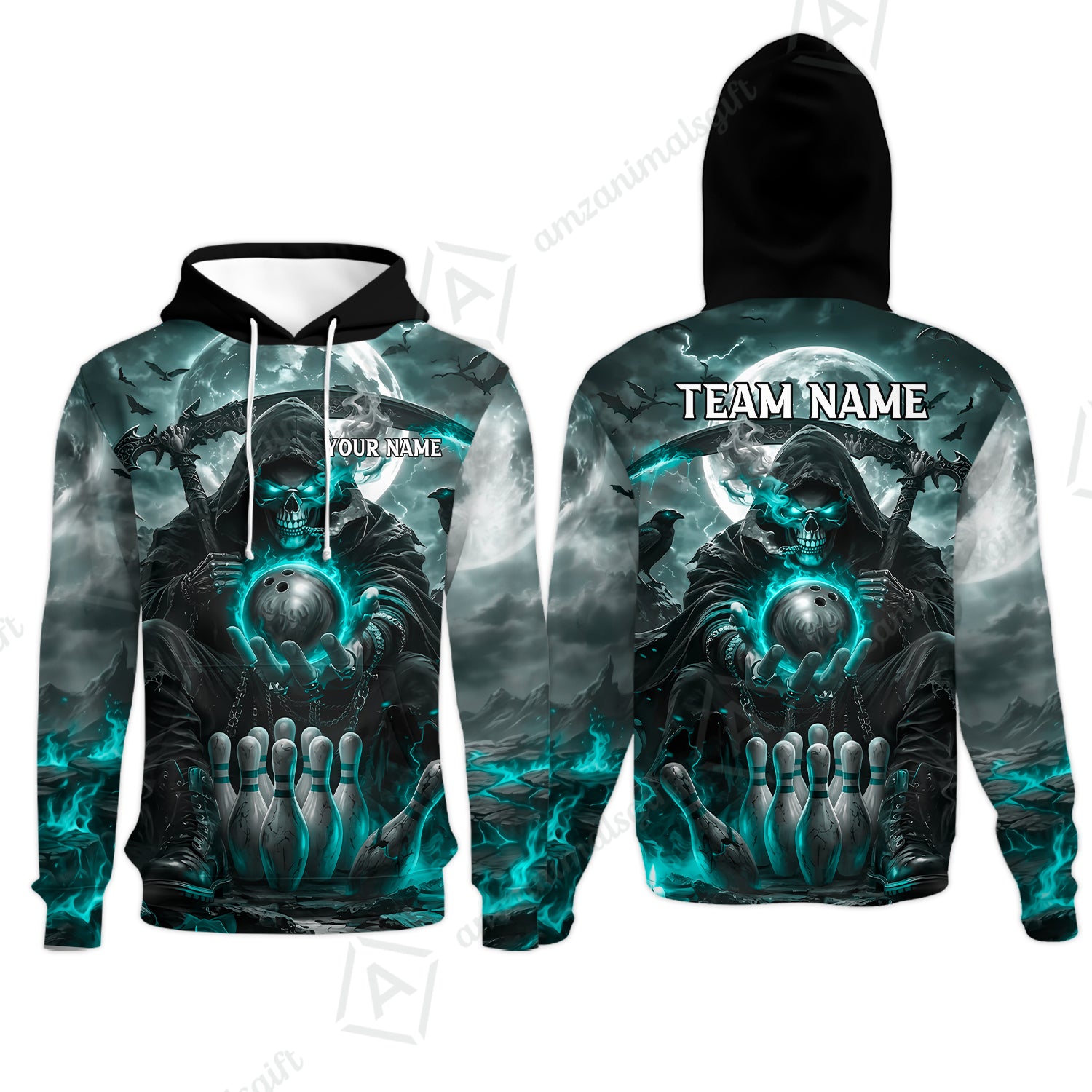 Hoodie||Turquoise