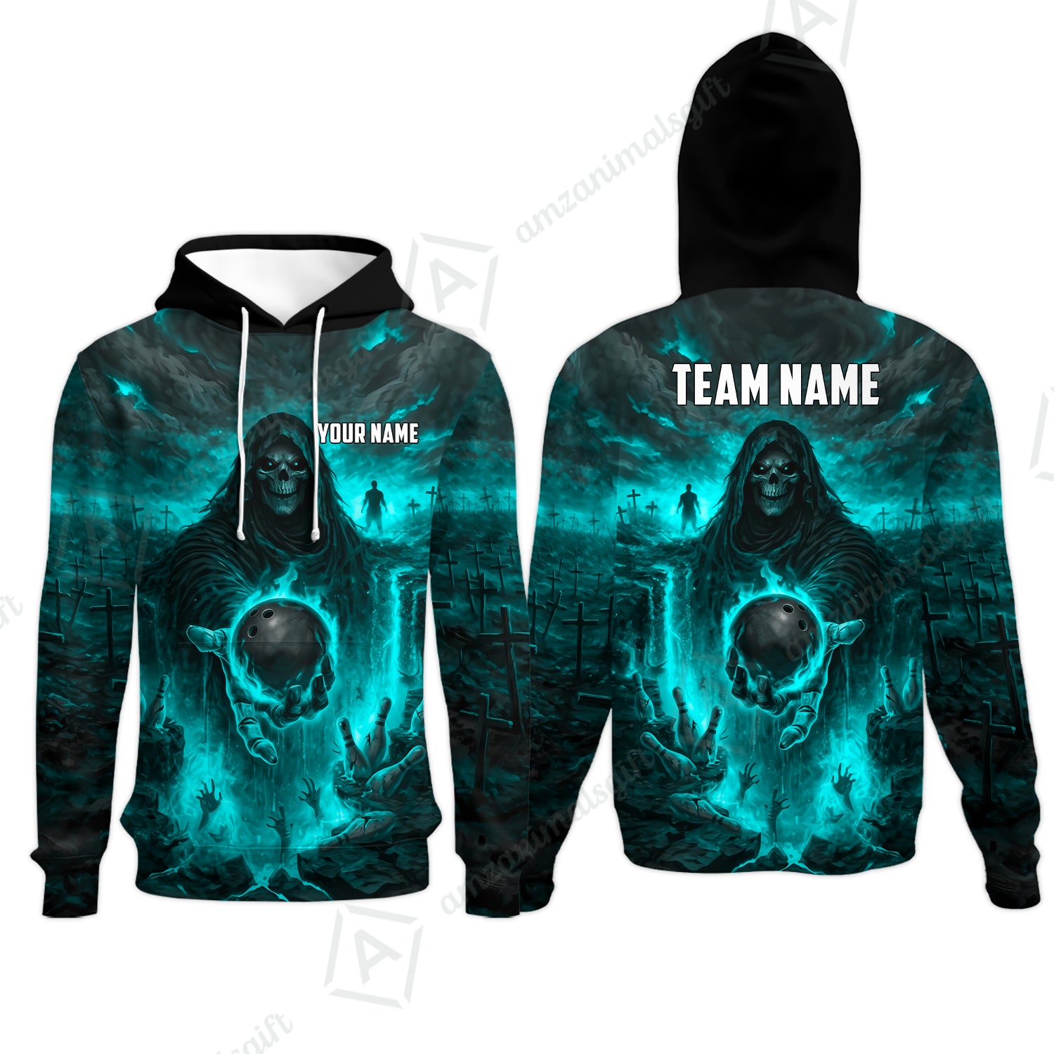Hoodie||Turquoise