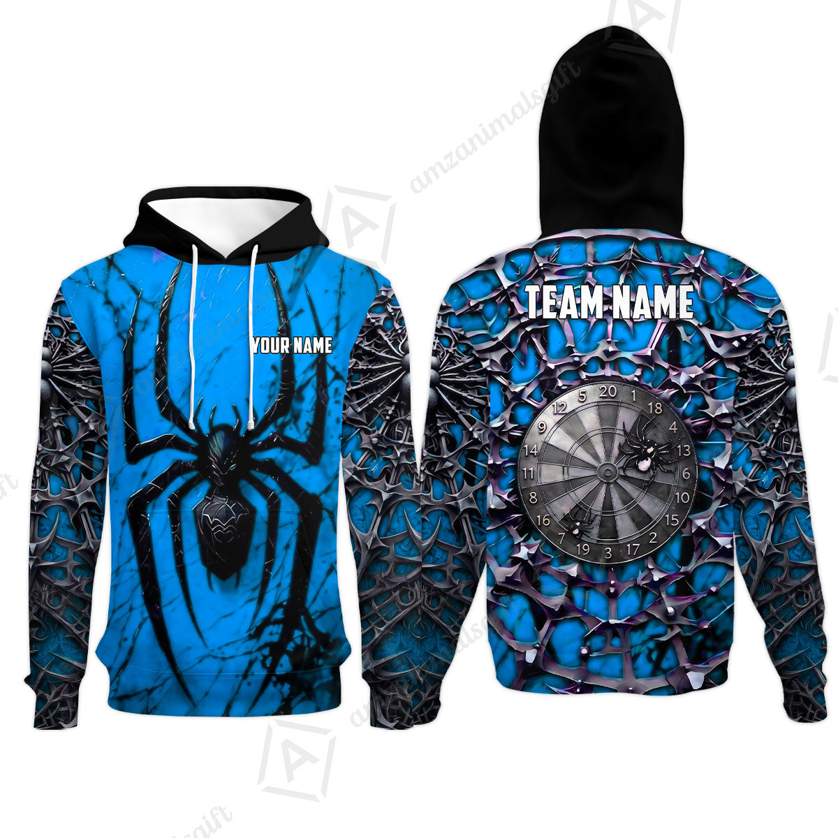Custom Darts Jersey Polo Shirt, Gothic Widow Spiderweb, Custom Dart Jersey Team Shirt For Players With Name & Team Name