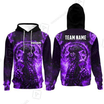 Custom Darts Jersey Polo Shirt, Ghost Pirate, Custom Dart Jersey Team Shirt For Players With Name & Team Name