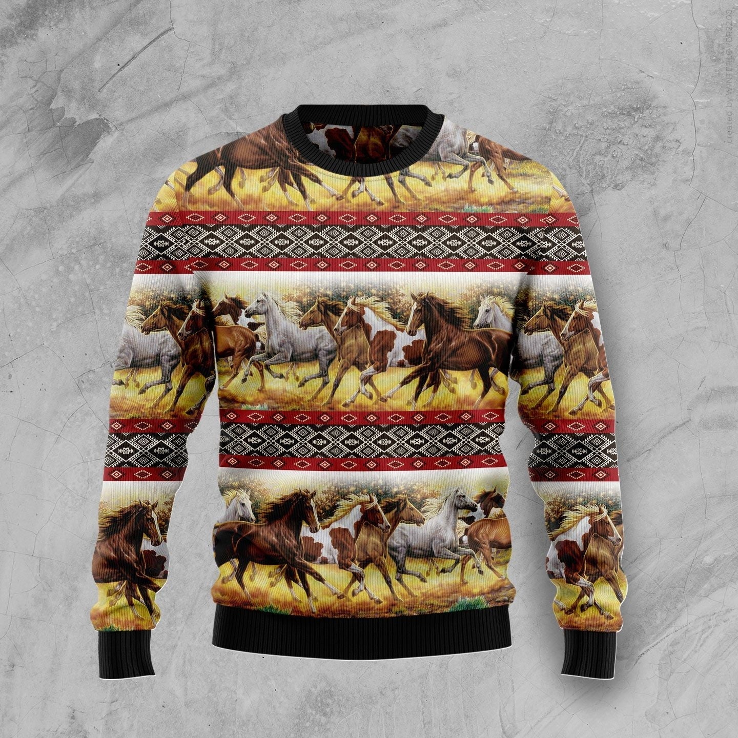 Horse Native American Ugly Christmas Sweater, Perfect Gift and Outfit For Christmas, Winter, New Year Of Horse Lovers