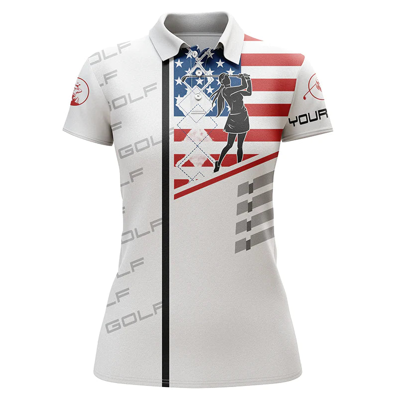 Ladies patriotic 2025 golf shirts