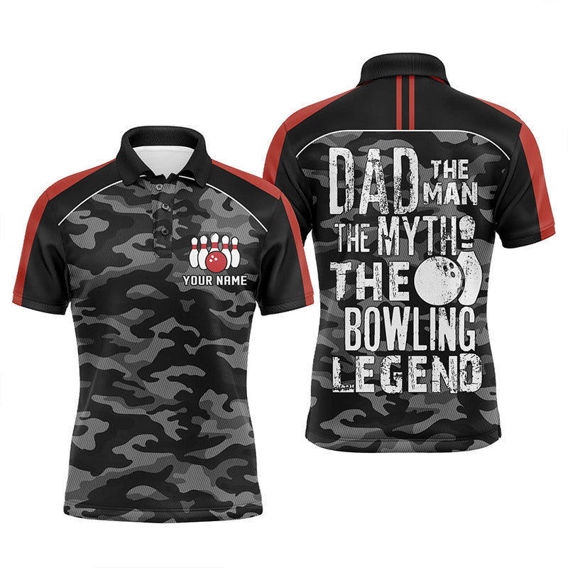 Customized Bowling Polo Shirt, Bowling Dad Personalized Bowling Polo Shirt For Men, Father - Gift For Bowlers, Bowling Lovers